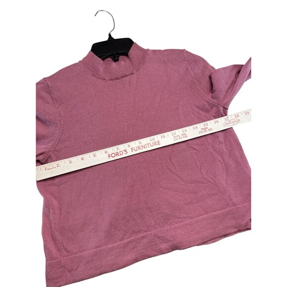 Gymshark Isla Knit Sweater 100% Wool Crop Pullover Pink Small Mock Neck Active - Picture 6 of 9